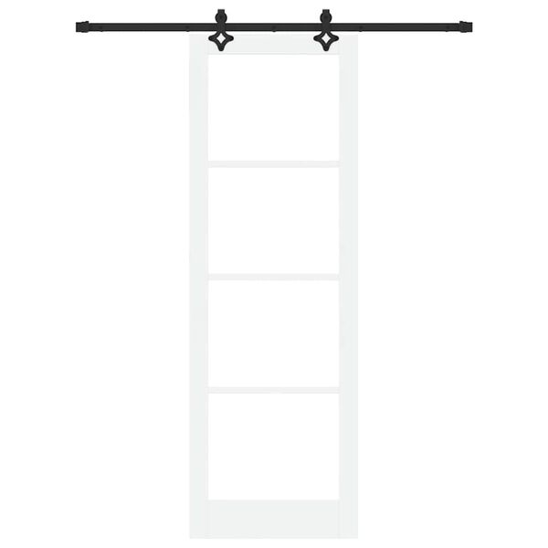 vidaXL Drzwi przesuwne ORKDAL Biały i czarny 78 x 232 cm