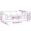 vidaXL 3-osobowa sofa, kremowa, 180 cm, sztuczna sk&oacute;ra