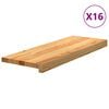 vidaXL Stopnie schodowe, 16 szt. brązowe 70x25x2cm lite drewno dębowe