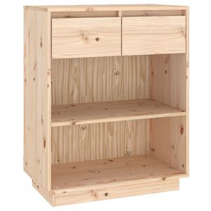 vidaXL Szafka, 60x34x75 cm, lite drewno sosnowe