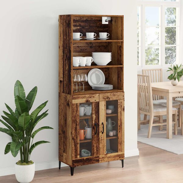 vidaXL Highboard Stare drewno 69,5 x 34 x 180 cm