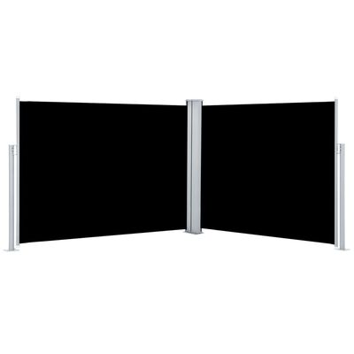 vidaXL Zwijana markiza boczna, czarna, 140 x 1000 cm