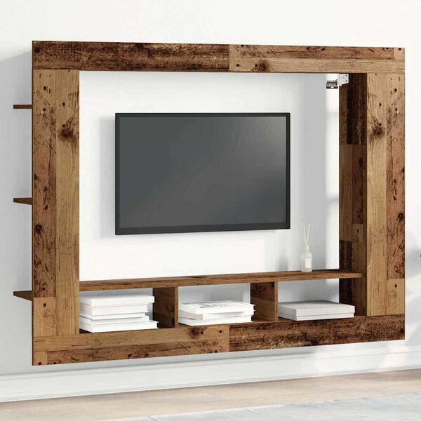 vidaXL Szafka pod telewizor Stare drewno 152 x 22 x 113 cm