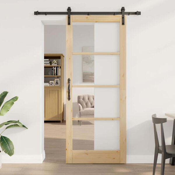 vidaXL Drzwi przesuwne ORKDAL Naturalny 86 x 211 cm