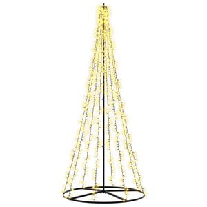 vidaXL Choinka świąteczna LED 235 cm 1000 LED Ciepła biel Stal Czarny