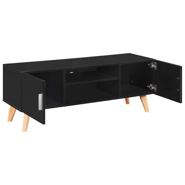 vidaXL Szafka pod TV, czarna, 120 x 40 x 46 cm, MDF