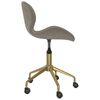 vidaXL Obrotowe krzesło stołowe, jasnoszare, obite aksamitem
