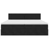 vidaXL Ł&oacute;żko z miejscem do przechowywania Czarny 100 x 200 cm