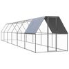 vidaXL Klatka zewnętrzna dla kurcząt, 2x12x2 m, stal galwanizowana
