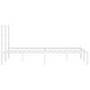 vidaXL Metalowa rama ł&oacute;żka z wezgłowiem, biała, 140x190 cm
