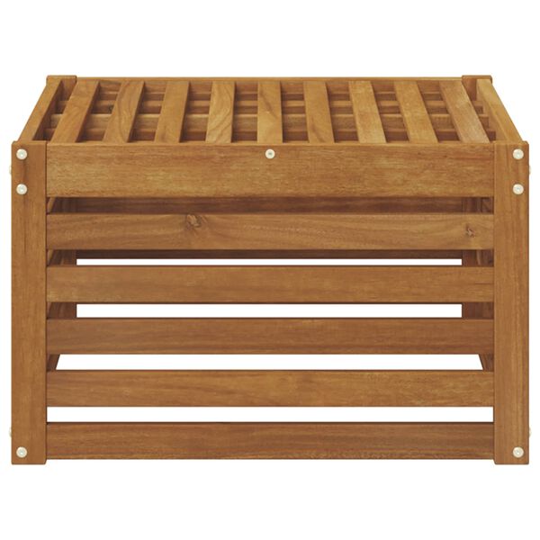 vidaXL Pufa na zewnątrz Lite Drewno Akacji Naturalny 59 x 59 x 37 cm