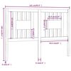 vidaXL Wezgłowie łóżka, szare, 141x4x100 cm, lite drewno sosnowe
