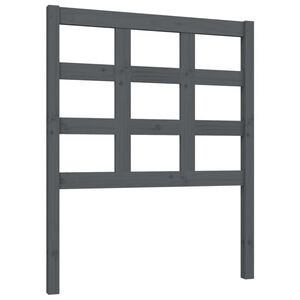 vidaXL Wezgłowie ł&oacute;żka, szare, 80,5x4x100 cm, lite drewno sosnowe