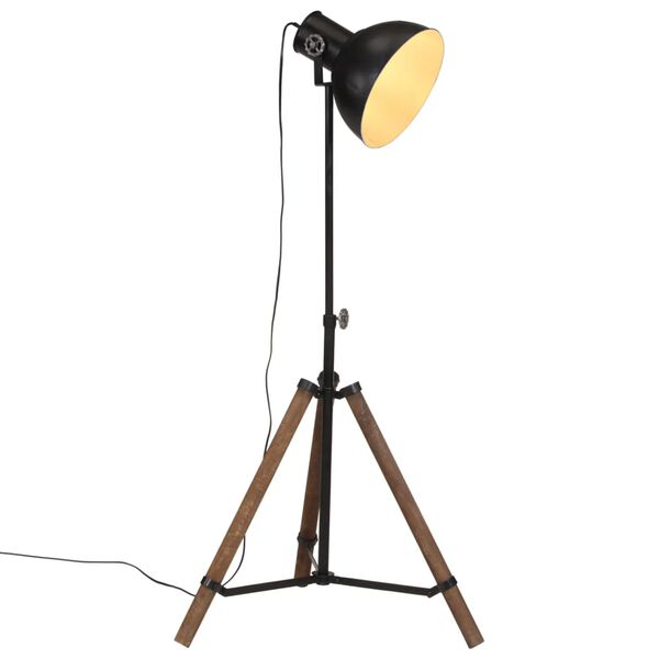 vidaXL Lampa stojąca, 25 W, czarna, 75x75x90-150 cm, E27