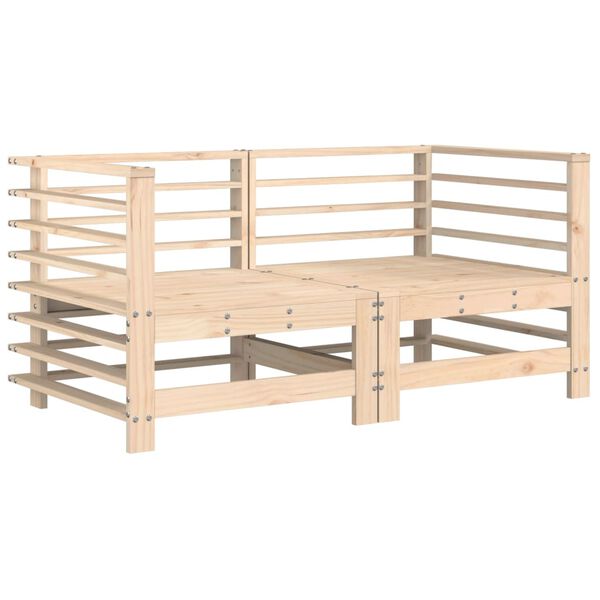 vidaXL Siedziska narożne z poduszkami, 2 szt., lite drewno sosnowe