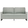 vidaXL Sofa 2-osobowa, jasnoszara, 140 cm, tapicerowana aksamitem