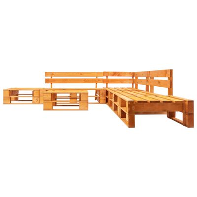 vidaXL 6-cz. zestaw ogrodowy, szare poduszki, palety z drewna