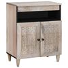 vidaXL Bufet Biały wybielany 60 x 33 x 75 cm Drewno z mango