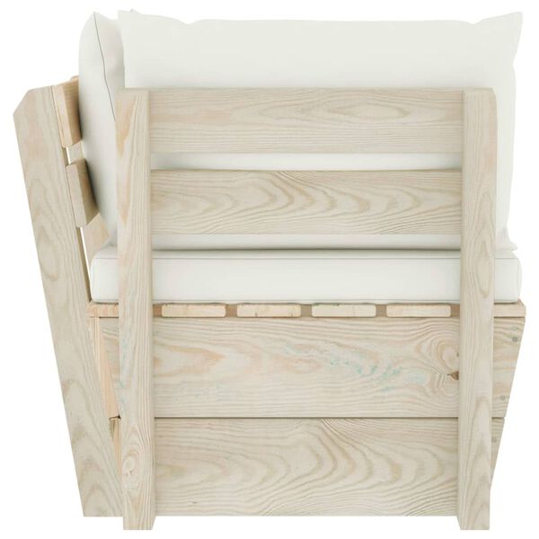 vidaXL Ogrodowa sofa narożna z palet z poduszkami, impregnowany świerk