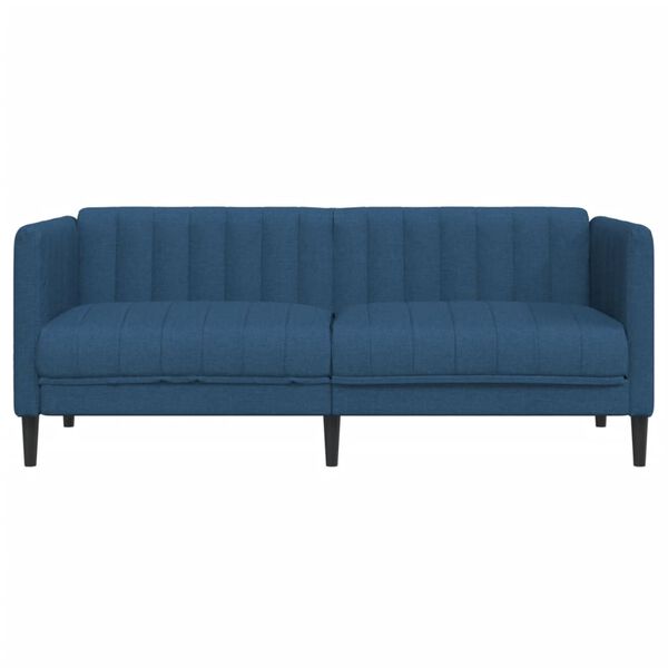 vidaXL Sofa dwuosobowa, niebieska, tkanina