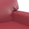 vidaXL 2-osobowa sofa, winna czerwień, 120 cm, sztuczna sk&oacute;ra
