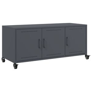 vidaXL Szafka RTV, antracytowa, 100,5x39x43,5 cm, stal