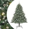 vidaXL Sztuczna choinka Zielony 210 cm PVC, plastik i stal
