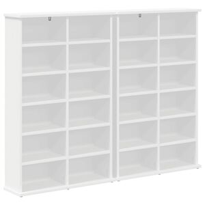 vidaXL Kabinet na płyty CD 2 szt. Biały 60 x 17 x 92 cm