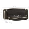 vidaXL Rozkładana sofa dla psa, szara, 73x67x26 cm, pluszowa