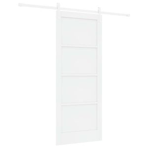 vidaXL Drzwi przesuwne ORKDAL 83 x 202 cm Lite drewno sosnowe Biały