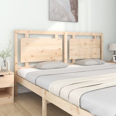vidaXL Wezgłowie łóżka, 185,5x4x100 cm, lite drewno sosnowe