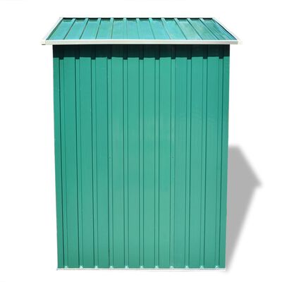 vidaXL Szopa ogrodowa, metalowa, zielona, 204 x 132 x 186 cm