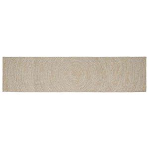 vidaXL Dywan strefowy Naturalne i białe 60 x 400 cm Juta