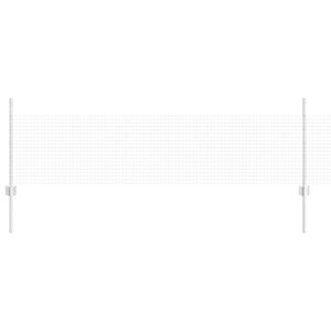 vidaXL Ogrodzenie z słupkiem Srebrny 0,5 x 25 m Stal