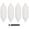 vidaXL Odbojnice do łodzi, 4 szt., białe, 58,5x16,5 cm, PVC