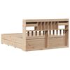 vidaXL Ł&oacute;żko z regałem, bez materaca, 180x200 cm, lite drewno sosnowe
