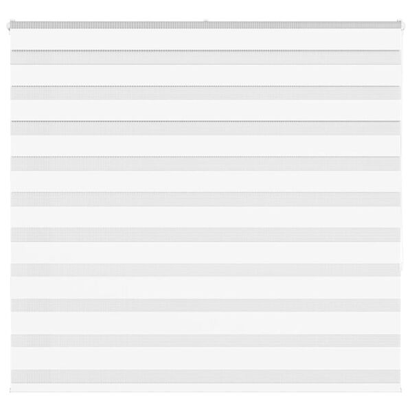vidaXL Roleta zebra, biała, szerokość tkaniny 160,9cm, poliester