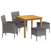 vidaXL 5-częściowy zestaw mebli ogrodowych, szary