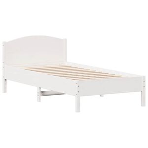 vidaXL Rama ł&oacute;żka bez materaca, biała, 75x190 cm, lite drewno sosnowe