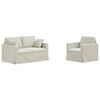 vidaXL Sofa 2 pcs Kremowy