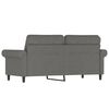 vidaXL Sofa 2-osobowa, ciemnoszara, 140 cm, tapicerowana tkaniną