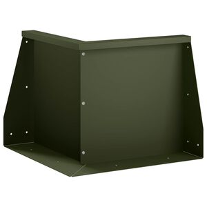 vidaXL Mur oporowy 50 x 50 x 30 cm Stal Oliwkowy zielony