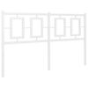 vidaXL Metalowe wezgłowie, białe, 135 cm