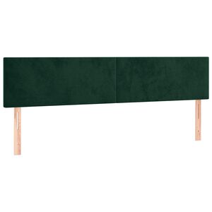 vidaXL Zagł&oacute;wki, ciemnozielone, 180x5x78/88 cm, aksamit