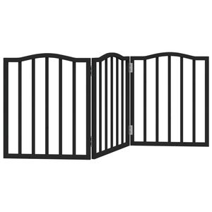 vidaXL Składana bramka dla psa, 3 panele, czarna, 150 cm