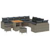vidaXL Zestaw Sof na Ogr&oacute;d 13 pcs Szary polirattan