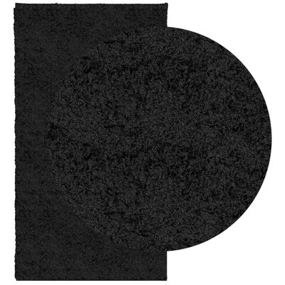 vidaXL Dywan z długim włosiem PAMPLONA, czarny, 60x110 cm