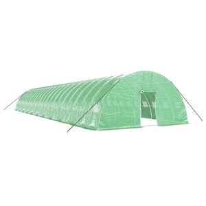 vidaXL Szklarnia ze stalową ramą, zielona, 132 m&sup2;, 22x6x2,85 m