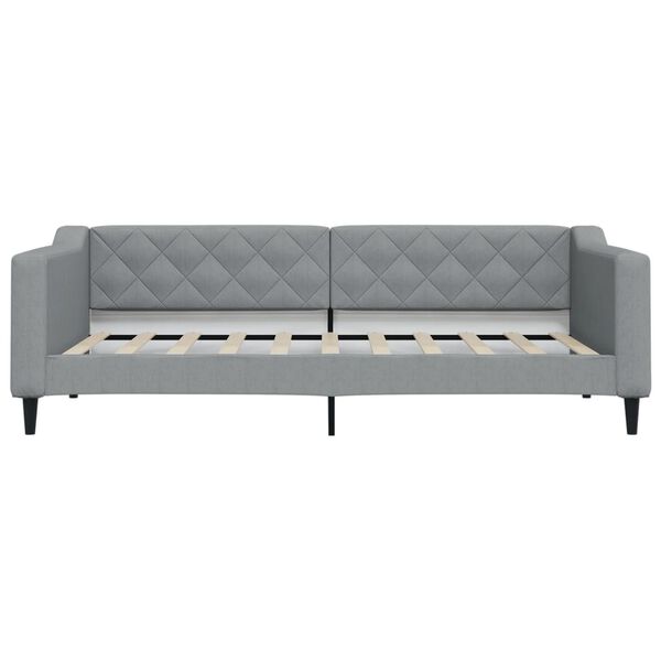 vidaXL Sofa z materacem, jasnoszara, 90x190 cm, tkanina