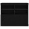vidaXL Komoda LED Czarny 81 x 37 x 66,5 cm Materiał drewnopochodny